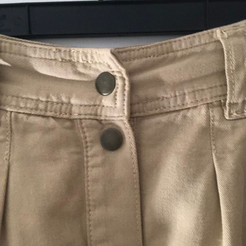 Sezane Clarina Skirt in Safari Beige Size 36 FR Cotton Button Up Midi Skirt - Picture 4 of 16